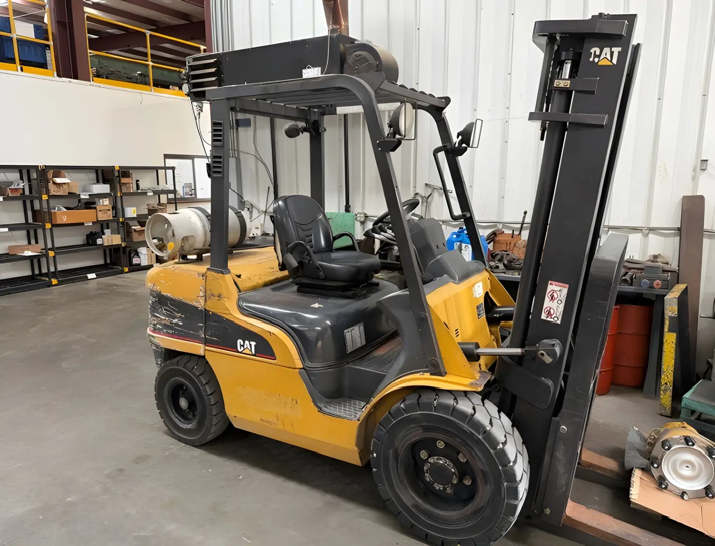 Used Cat LP forklift with pneumatic tires from our inventory